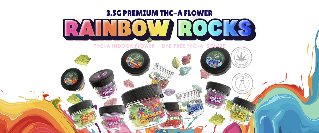 HIDDEN HILLS RAINBOW ROCKS  3.5 GM THCA FLOWERS