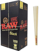 Load image into Gallery viewer, RAW Black Classic Bulk Pre-Rolled Cones - 1400 Count | 1 Box
