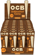 Load image into Gallery viewer, OCB Virgin Unbleached Pre-Rolled Cones (3 Packs of 32CT) | 1 Box
