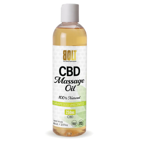 BOLT CBD Massage Oil - 100% Natural (250 mg, 1 ct)