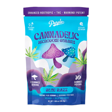 Purple Cannadelic Microdose Gummies-6,000MG-(10pcs) -1 ct