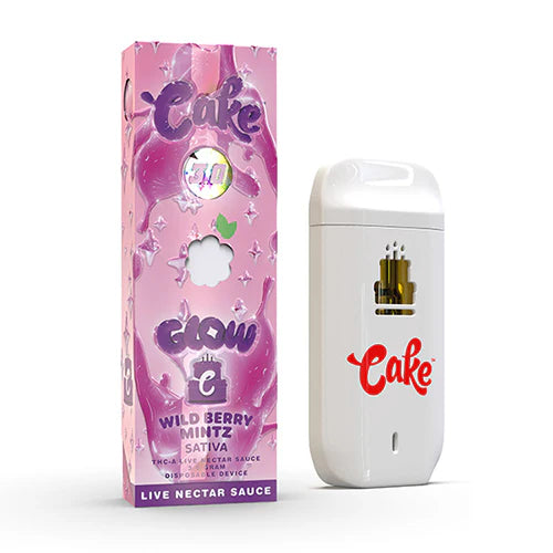 Cake Glow 3.0 THC-A Disposable Vape -3g- 5ct | 1 Box