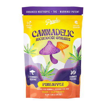 Purple Cannadelic Microdose Gummies-6,000MG-(10pcs) -1 ct