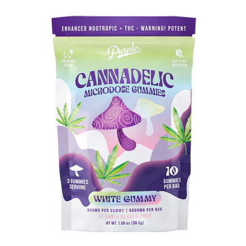 Purple Cannadelic Microdose Gummies-6,000MG-(10pcs) -1 ct