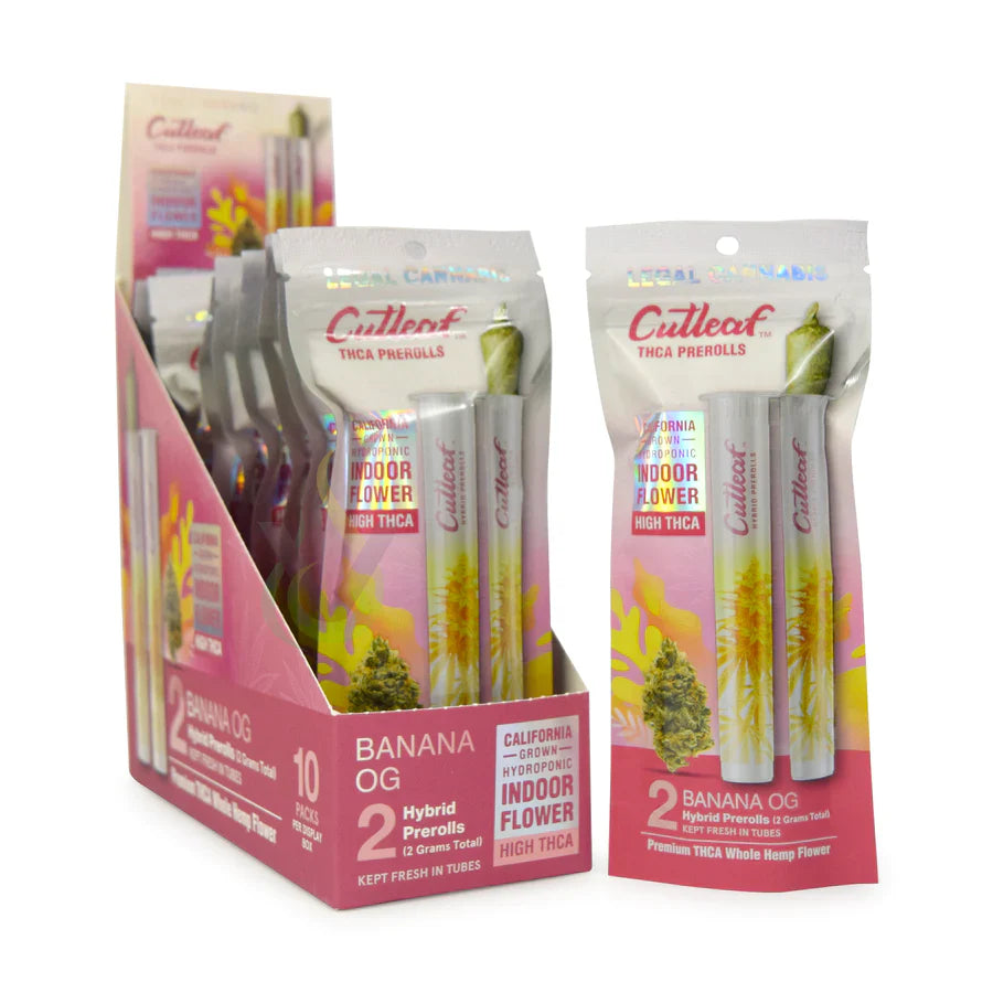 CUT LEAF THCA PRE-ROLLS 2GM 2PK|10CT