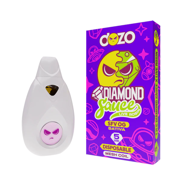 Dozo - 5g Diamond Sauce Live Rosin Disposable- 5ct | 1 Box