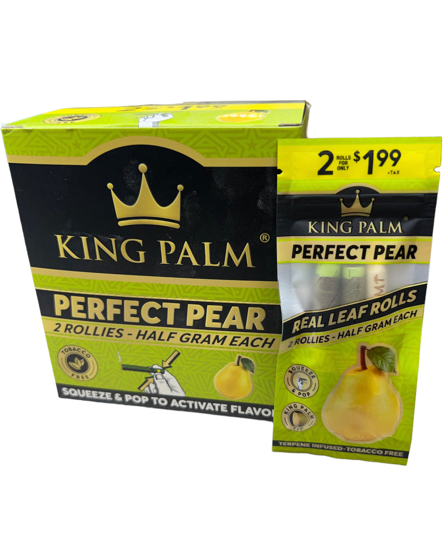 King Palm 2 Rollies - Half Gram (Full Box) Squeeze & Pop -Tobacco Free-(20ct)