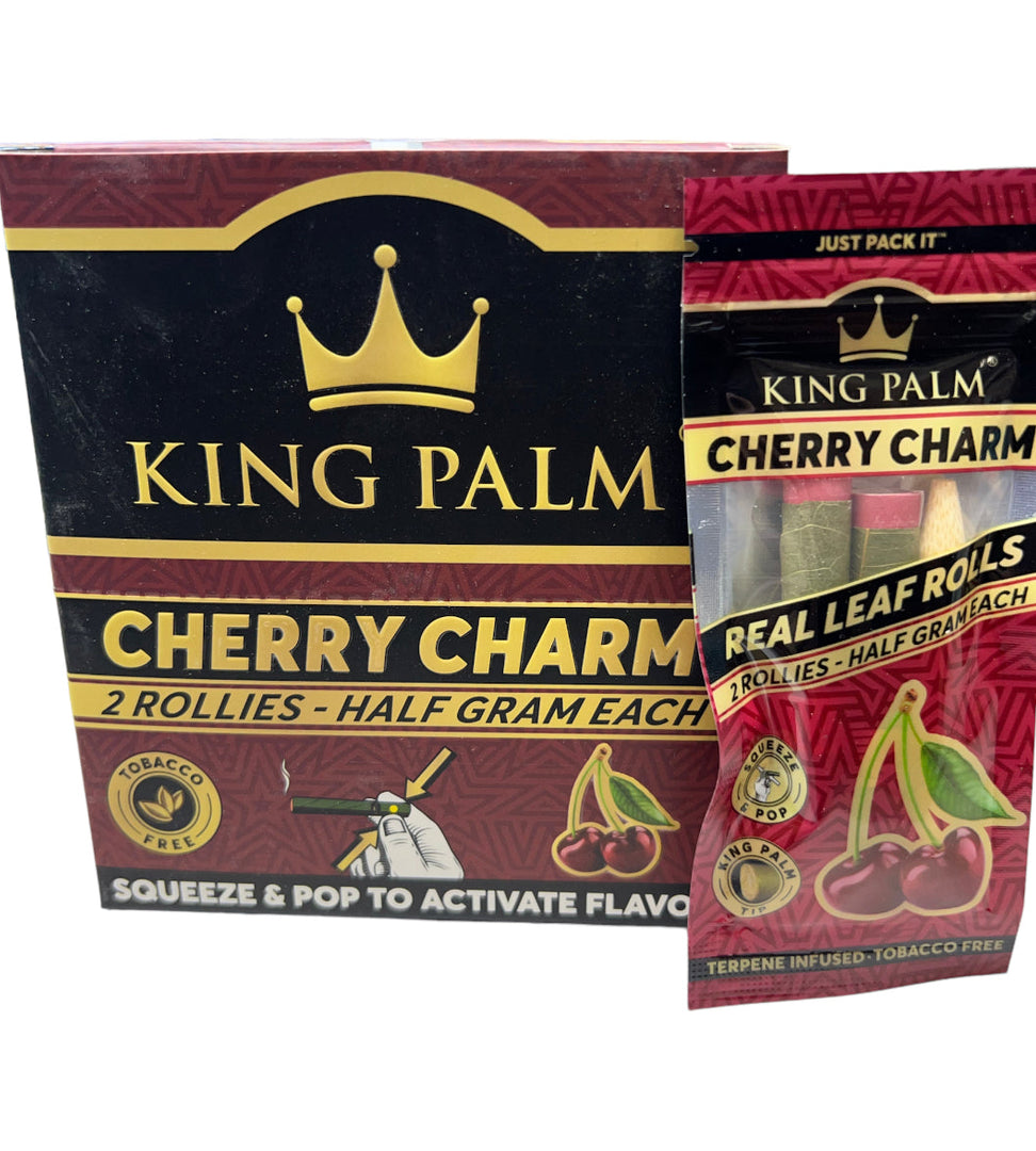 King Palm 2 Rollies - Half Gram (Full Box) Squeeze & Pop -Tobacco Free-(20ct)