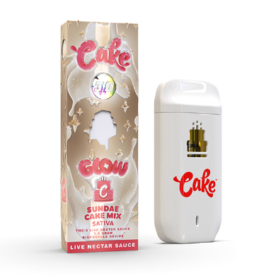 Cake Glow 3.0 THC-A Disposable Vape -3g- 5ct | 1 Box