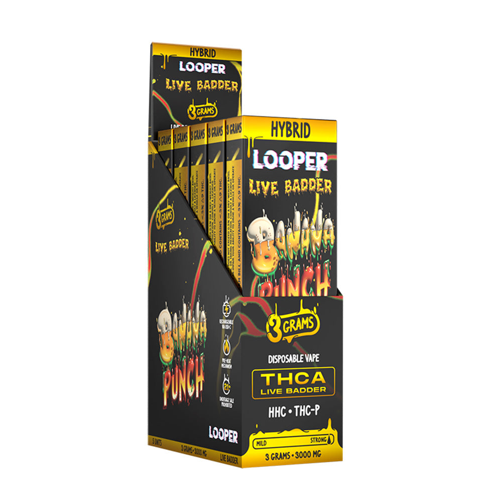 LOOPER LIVE BADDER THC-A 3G DISPOSABLE -5ct | 1 Box