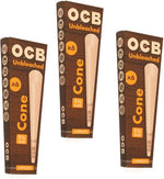 Load image into Gallery viewer, OCB Virgin Unbleached Pre-Rolled Cones (6 Packs of 32ct) | 1 Box
