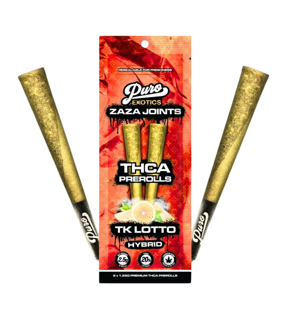 PURO EXOTICS ZAZA JOINTS THC-A 3G 2PK-10CT| 1 BOX