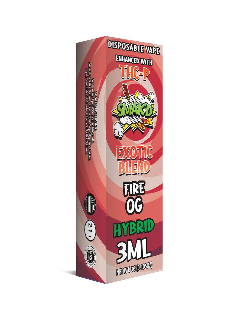 Smak’d Exotic Blend Disposable THC Vape -3ML- 8ct | 1 Box