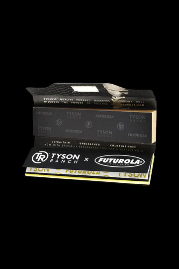 Tyson Ranch x Futurola King Slim Rolling Papers + Tips | 24 Packs (33 Papers per Pack)