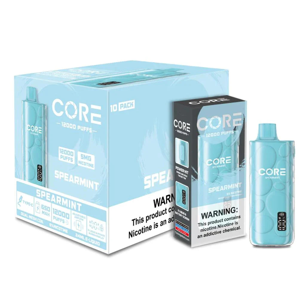 Core 12,000- Disposable Vape with LED Display – 10 Count | 1 Box