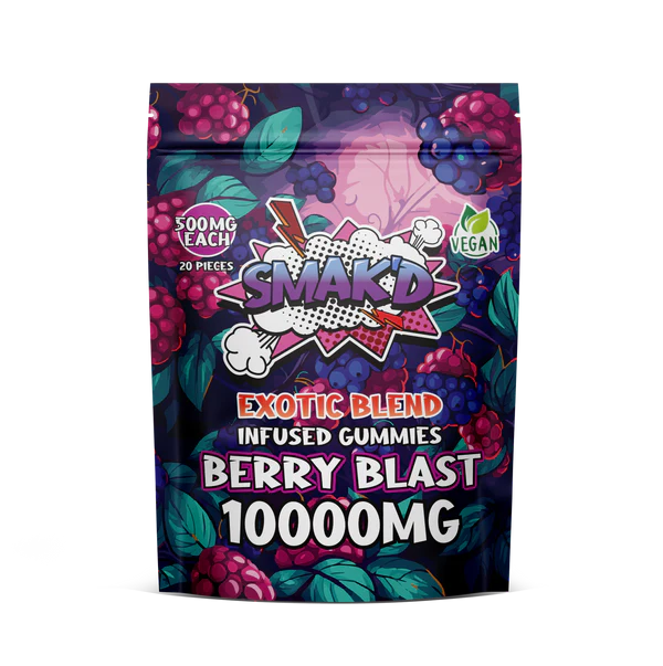 SMAK'D Exotic Blend Infused Gummies - 10,000MG(20pcs)-1ct