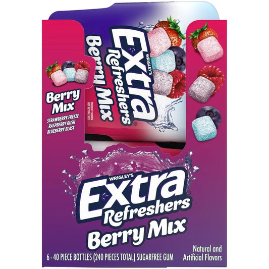 EXTRA REFRESHERS BERRY MIX BOTTLE 6CT| 40PCS
