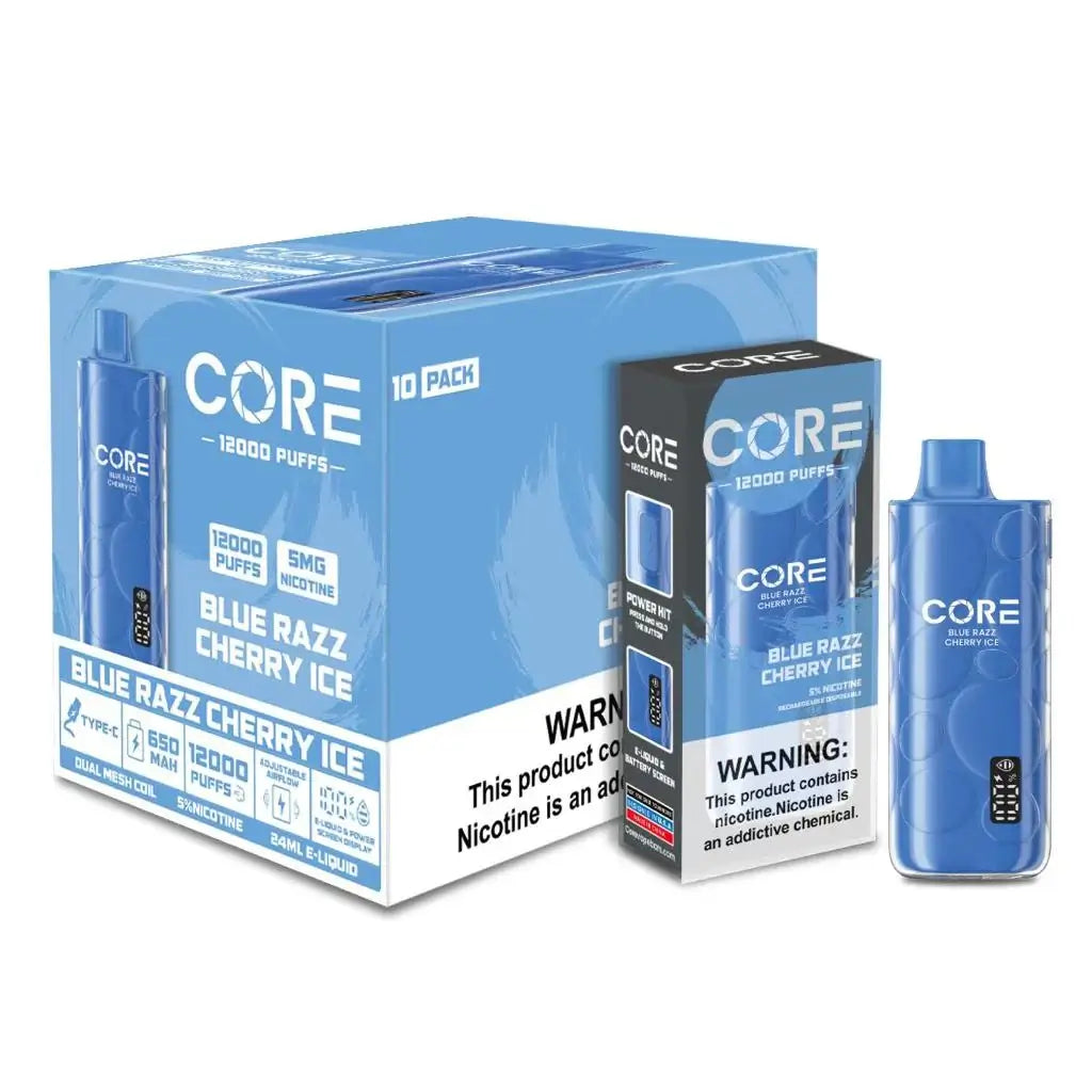 Core 12,000- Disposable Vape with LED Display – 10 Count | 1 Box