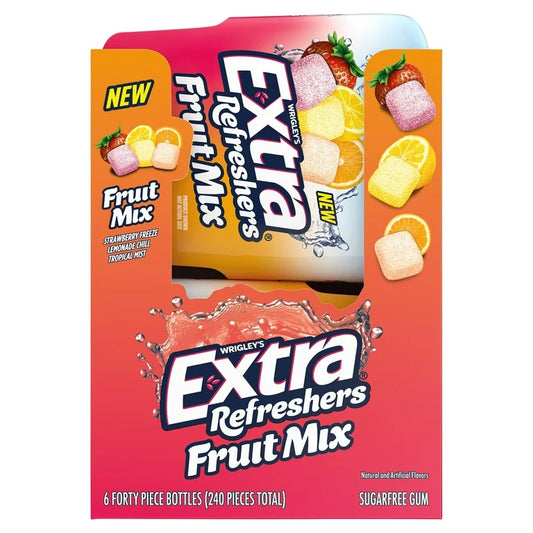 EXTRA REFRESHERS FRUIT MIX BOTTLE 6CT| 40PCS