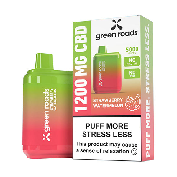 GREEN ROADS  CBD 5000 PUFFS 12000 MG  8 CT